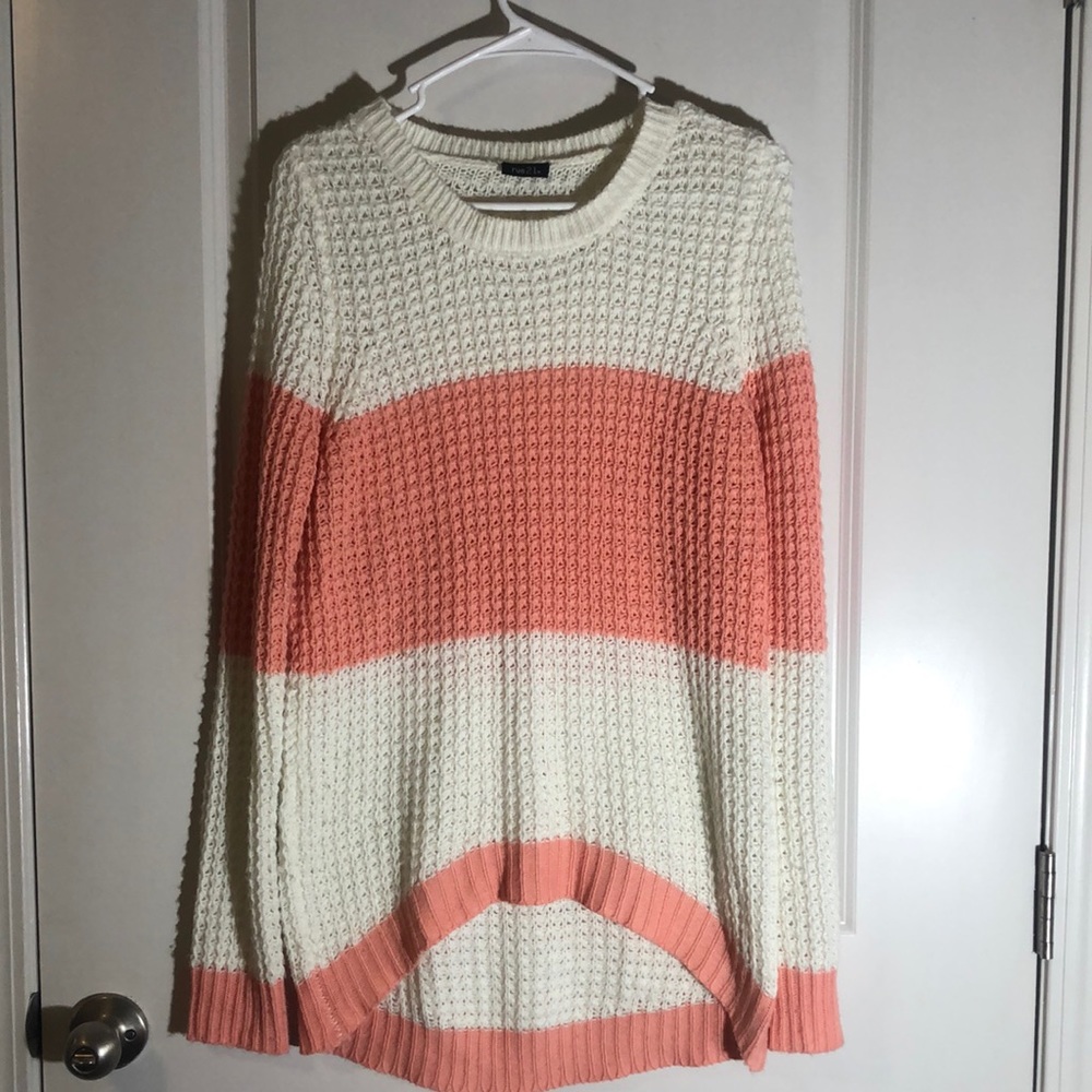 High-Low Crocheted Sweater